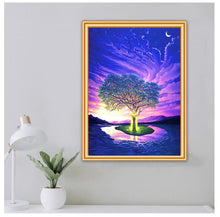 Laden Sie das Bild in den Galerie-Viewer, 5D DIY Landschaft Diamant Malerei Sonnenuntergang Meer Baum Blume Diamant Stickerei Mosaik Strass Bilder Kunst Handwerk Hause Decora