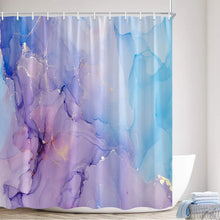 Charger l'image dans la galerie, Rideaux de douche en marbre abstrait, créatif, noir, gris, violet, Art créatif, rideau de bain géométrique, ensembles de décoration de salle de bain nordique moderne