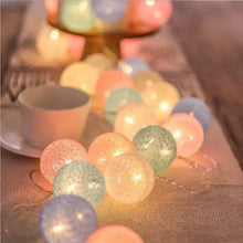 Load image into Gallery viewer, 20LED Ball String Lights Lantern Rattan Battery or USB Control Wedding Christmas Decor Lighting Home Party Garden Ornament Lamps