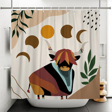 Load image into Gallery viewer, Nordic Abstract Art Boho Shower Curtain Waterproof Polyester Bath Curtains Tropical Leaves Palm Curtains For Bathroom Decor