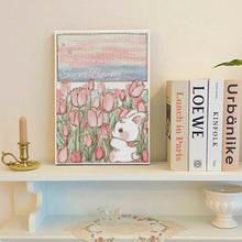 Cargar imagen en el visor de la galería, Pintura de diamante 5D DIY, bordado de animales, conejo de dibujos animados, bordado a mano cuadrado/redondo, punto de cruz, regalo de decoración del hogar