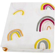Load image into Gallery viewer, 120x120cm Rainbow Bamboo Cotton Baby Blanket Soft Muslin Swaddle Blanket Swaddle Set Newborn