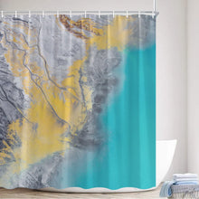 Charger l'image dans la galerie, Rideaux de douche en marbre abstrait, créatif, noir, gris, violet, Art créatif, rideau de bain géométrique, ensembles de décoration de salle de bain nordique moderne