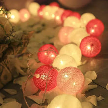 Load image into Gallery viewer, 20LED Ball String Lights Lantern Rattan Battery or USB Control Wedding Christmas Decor Lighting Home Party Garden Ornament Lamps