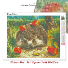 Load image into Gallery viewer, 5D Diamond Painting Hedgehog Rhinestone Pictures Animals Diamond Embroidery Cross Stitch Kit Mosaic Art Home Decor