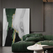 Загрузите изображение в программу просмотра галереи, Abstract Green Picture For Home Decor Handmade Oil Painting On Canvas Wall Art Posters Hotel Decor Living Room Entrance Unframed