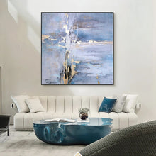 Laden Sie das Bild in den Galerie-Viewer, Abstract Light In The Blue Sky Wall Art Picture For Home Decor Handmade Acrylic Oil Painting On Canvas Hang Poster For Room