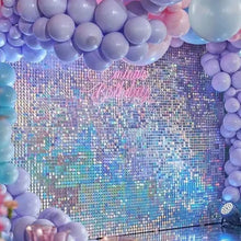 Load image into Gallery viewer, 2m Party Background Curtain Sequin Backdrop Birthday Wedding Decor Baby Shower Sequin Wall Glitter Backdrop Foil Curtain Garland