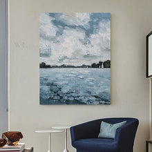 Charger l'image dans la galerie, Abstract Landscape Canvas Oil Painting Hand Painted Art Poster Wall Deco Image Modern Acrylic No Frame Custom Mural for Interior