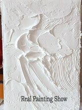 Загрузите изображение в программу просмотра галереи, Abstract 3D Gold Thick Art Handmade Oil Painting Canvas White Paintings Wall Pictures Art Wall Artwork For Dining Room Unframed
