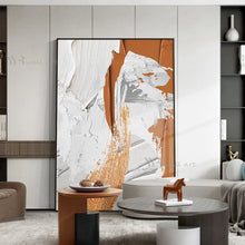 Load image into Gallery viewer, Acrylic Abstract Oil Painting Handmade Canvas Wall Artwork Decoration Pictures Modern Orange Art Hanging Posters for Hotel Home