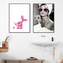 Charger l'image dans la galerie, Affiche de décoration murale pour toilettes, Art mural, Sexy, femme nue, mode, peintures décoratives, rouleau de papier scintillant, toile, images pour salle de bains