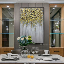 Laden Sie das Bild in den Galerie-Viewer, Abstract Money Trees Gold Painting For Home Decoration Hand Painted Canvas Oil Painting Drawing Picture Wall Poster Living Room