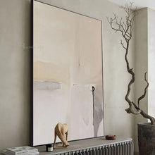 Laden Sie das Bild in den Galerie-Viewer, Abstract Beige Art Oil Painting Handmade Canvas Wall Decor Poster Modern Acrylic Mural Living Room Bedroom Hotel Custom Picture