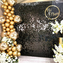 Load image into Gallery viewer, 2M Foil Curtain Shimmer Sequin Glitter Backdrop Background Wedding 30 40 50 Birthday Party Baby Shower Gender Reveal Decor