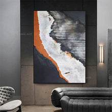 Carica l'immagine nel visualizzatore della Galleria, Abstract Painting Poster Nordic Gray Wall Art Picture Interior Decor Handmade Oil Painting On Canvas For Living Room Entrance