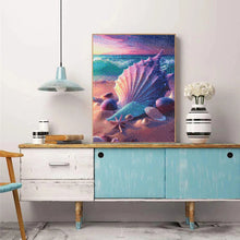 Charger l'image dans la galerie, Peinture diamant thème coquillage fantaisie, paysage de bord de mer, broderie 5D, mosaïque, point de croix, Kit de décoration pour chambre de fille, cadeau de décoration d'intérieur