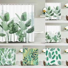Load image into Gallery viewer, 3D Printed Tropical Green Plant Shower Curtain Flower Landscape Waterproof Fabric Bath Curtain Bathroom Accessorie Decor Cortina