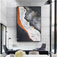 Carica l'immagine nel visualizzatore della Galleria, Abstract Painting Poster Nordic Gray Wall Art Picture Interior Decor Handmade Oil Painting On Canvas For Living Room Entrance