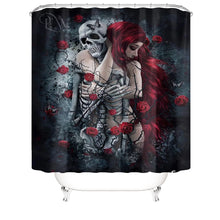 Carica l'immagine nel visualizzatore della Galleria, Tenda da bagno spaventosa 3D horror sanguinosa di Halloween Tenda da doccia per finestra Horror Mani insanguinate Stampa Tenda da bagno impermeabile a 12 ganci