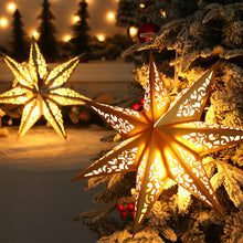 Load image into Gallery viewer, 45cm Hollow Out Star Party Light Window Grille Paper Lantern Stars Lampshade Garden Hanging Decoration For Christmas Party 2023