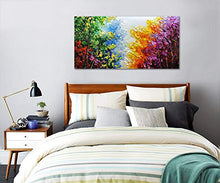 Cargar imagen en el visor de la galería, Arte 24x48 pulgadas Pintura al óleo abstracta moderna sobre lienzo Arte de la pared Pintura a mano Sala de estar Dormitorio Decoración Listo para colgar