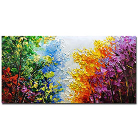 Arte 24x48 pulgadas Pintura al óleo abstracta moderna sobre lienzo Arte de la pared Pintura a mano Sala de estar Dormitorio Decoración Listo para colgar