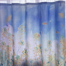 Load image into Gallery viewer, Whatarter Yellow Floral Blue Sky Shower Curtain No Hook with Snap-in Liner Top Window Hotel Fabric Cloth Decor Bathroom Double Layers Mesh Teal Curtains Sets Decorative 71 x 74 inches
