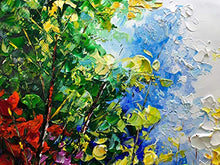 Cargar imagen en el visor de la galería, Arte 24x48 pulgadas Pintura al óleo abstracta moderna sobre lienzo Arte de la pared Pintura a mano Sala de estar Dormitorio Decoración Listo para colgar