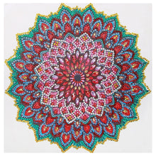 Cargar imagen en el visor de la galería, Pintura de diamante DIY 5D Diamante de imitación de forma especial, Flor de mandala, Juego de pintura de diamante de cristal de diamante parcial