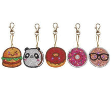 Cargar imagen en el visor de la galería, Llavero con pintura de diamantes 5D DIY, colgante de bordado de diamantes de imitación, Kits de manualidades DIY, pintura de diamantes, llavero de punto de cruz, accesorios