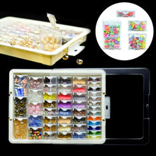 Carica l'immagine nel visualizzatore della Galleria, AZQSD Contenitori per trapano per pittura con diamanti Accessori per strumenti a mosaico Plaid Gioielli con diamanti Ricamo Scatola di immagazzinaggio trasparente