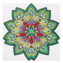 Cargar imagen en el visor de la galería, Pintura de diamante DIY 5D Diamante de imitación de forma especial, Flor de mandala, Juego de pintura de diamante de cristal de diamante parcial