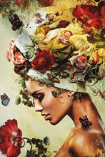 Laden Sie das Bild in den Galerie-Viewer, Afrikanische schwarze Frau Graffiti Kunst Poster und Drucke Abstrakte afrikanische Mädchen Leinwand Gemälde an der Wand Kunst Bilder Wanddekoration