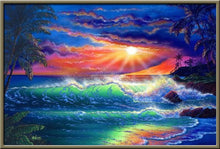 Laden Sie das Bild in den Galerie-Viewer, Voller Diamantbohrer Runde Landschaft Mosaik Diamantstickerei Baum Diamantmalerei Steden Kreuzstich Diamantkunst Strasssteine