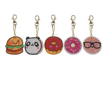 Cargar imagen en el visor de la galería, Llavero con pintura de diamantes 5D DIY, colgante de bordado de diamantes de imitación, Kits de manualidades DIY, pintura de diamantes, llavero de punto de cruz, accesorios