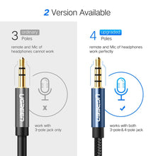 Carica l'immagine nel visualizzatore della Galleria, UGREEN Cavo di prolunga audio AUX jack da 3,5 mm maschio a femmina con microfono Adattatore audio stereo 3.5 compatibile per cuffie per PC