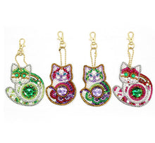Cargar imagen en el visor de la galería, Llavero con pintura de diamantes 5D DIY, colgante de bordado de diamantes de imitación, Kits de manualidades DIY, pintura de diamantes, llavero de punto de cruz, accesorios