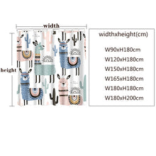 Laden Sie das Bild in den Galerie-Viewer, Badvorhang mit Alpaka-Muster, wasserdicht, Duschvorhang, Polyester, Cartoon-Bad, Siebdruck, Vorhang für Badezimmer, Heimdekoration