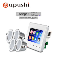 Laden Sie das Bild in den Galerie-Viewer, Bluetooth-Wandempfänger 2,8-Zoll-Wand-Aduio-Verstärker mit wasserdichtem 3-Zoll-Deckenlautsprecher für Badezimmer-Soundsystem