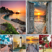 Load image into Gallery viewer, DIY 5D Diamond Painting Landscape Sunset Cross Stitch Kit Full Square Embroidery Scenery Mosaic Art Picture of Rhinestones Decor