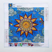 Cargar imagen en el visor de la galería, Pintura de diamante DIY 5D Diamante de imitación de forma especial, Flor de mandala, Juego de pintura de diamante de cristal de diamante parcial