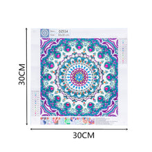 Cargar imagen en el visor de la galería, Pintura de diamante DIY 5D Diamante de imitación de forma especial, Flor de mandala, Juego de pintura de diamante de cristal de diamante parcial