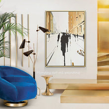 Laden Sie das Bild in den Galerie-Viewer, Goldenes Bild Handgemaltes hochwertiges abstraktes Ölgemälde Wandkunst auf Leinwand Kunst Abstraktes Goldölgemälde für Wohnzimmer