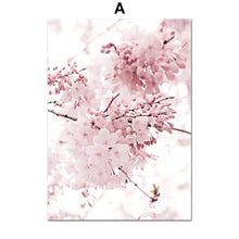 Laden Sie das Bild in den Galerie-Viewer, Kirschblüten Pfingstrose Nelke Blume Berg Nordic Poster und Drucke Wandkunst Leinwand Malerei Wandbilder für Wohnzimmer
