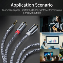 Charger l'image dans la galerie, Essager Câble RCA HiFi Stéréo 2RCA vers 3,5 mm Câble audio AUX RCA Jack 3,5 Y Répartiteur pour amplificateurs Audio Home Cinéma Câble RCA