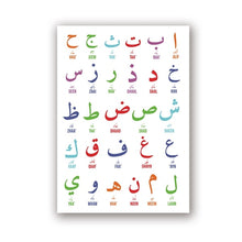 Laden Sie das Bild in den Galerie-Viewer, Arabische islamische Wandkunst auf Leinwand, arabische Buchstaben, Alphabete, Ziffern, Poster, Kinderzimmer, Kinderzimmer, Wandkunst, Dekoration