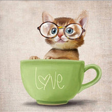 Laden Sie das Bild in den Galerie-Viewer, 5D DIY Full Square Diamond Painting Malerei Cartoon Tiere Katzen Mosaik Stickerei Kreuzstich Stickerei Handwerk Dekoration
