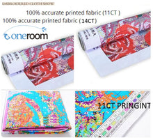 Laden Sie das Bild in den Galerie-Viewer, Eine ruhige Nacht Landschaftsmalerei Muster gezählt auf Leinwand gedruckt Chinesische Kreuzstich-Kit Handarbeit Set Stickerei