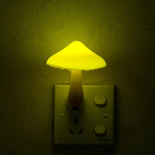 Load image into Gallery viewer, EU US Plug LED Night Light Mushroom Wall Socket Lights Lamp for Bedroom Home Decoration Light-controlled Sensor lamp